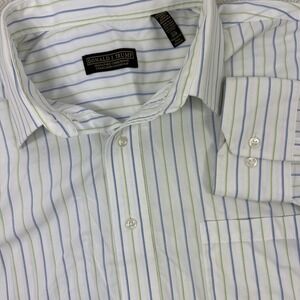 Donald J. Trump Signature Collection Men's Shirt‎ 18.5 34/35 Striped Button-Up